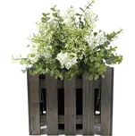 AMADEA Dřevěný obal na květináč tmavý, 37x37x30cm Český výrobek