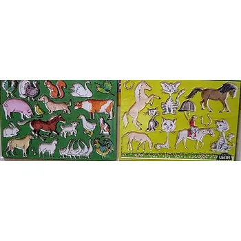 Šablony domácích zvířat 2 ks 26 x 19 cm