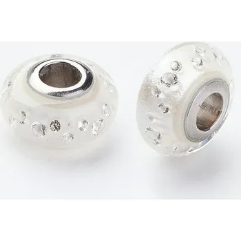 Korálek Korálek Bílé krystalky ledu skleněný - TOPBEADS