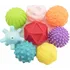 Teddies Sada gumových míčků s texturou 9 ks