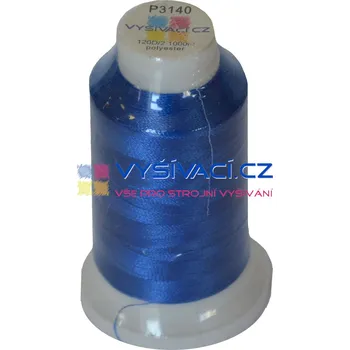 Nit vyšívací nit polyester barva modrá P3140 návin 1000m NK- balení: 1 kón návin 1000m 36,30 Kč s DPH za kón při nákupu balení 10 kusů