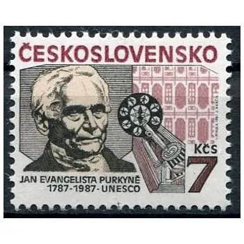 Poštovní známka Českosloveská pošta (1987) č. 2811 ** - Československo - 200. výročí narození J. E. Purkyně