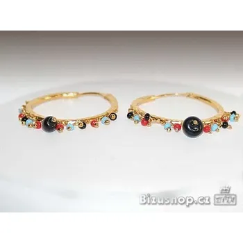 Náušnice Kruhy náušnice zlaté 2,5 cm. 7349