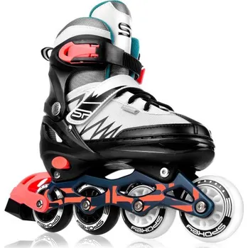 Kolečkové brusle Spokey TONY Kolečkové brusle, černo-růžové, ABEC7 Carbon, vel. 30-33