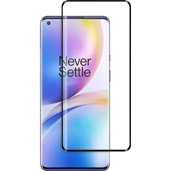 Ochranné sklo pro OnePlus 8 PRO - Černé, zaoblené