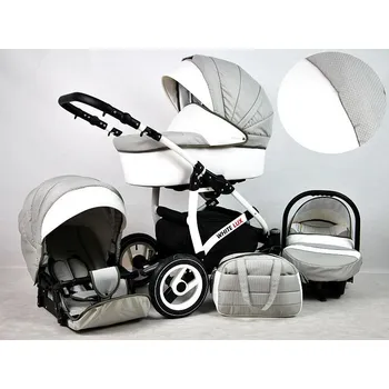 Kočárek Kombinovaný kočárek Raf-Pol White Lux ALU 2021 Latte