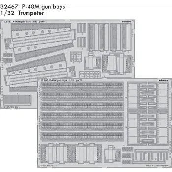Plastikový model Eduard 1/32 P-40M gun bays (TRUMPETER)