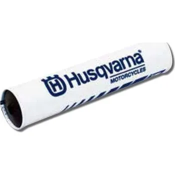 Motocyklový chránič BLACKBIRD protektor na řídítka barva bílá, logo HUSQVARNA