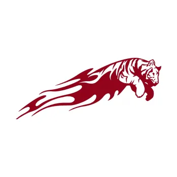 Samolepicí dekorace na vozidlo Animal flames 022 pravá tygr (07 - bordó vínová) SAMOLEPKA NA AUTO, NÁLEPKA, FÓLIE, POLEP, TUNING, VLASTNÍ TEXT, TISK, AUTOSAMOLEPKY.cz, POLEPY, OBRÁZEK, LOGO, 3D STICKERS