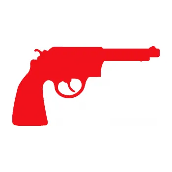 Polep vozidla SAMOLEPKA Revolver 002 pravá (10 - červená) NA AUTO, NÁLEPKA, FÓLIE, POLEP, TUNING, VLASTNÍ TEXT, TISK, AUTOSAMOLEPKY.cz, POLEPY, OBRÁZEK, LOGO, SAMOLEPKY