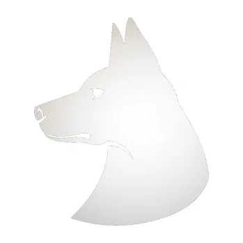 Polep vozidla Pes 059 levá (82 - odrazková reflexní bílá) SAMOLEPKA NA AUTO, NÁLEPKA, FÓLIE, POLEP, TUNING, VLASTNÍ TEXT, TISK, AUTOSAMOLEPKY.cz, POLEPY, OBRÁZEK, LOGO, 3D STICKERS