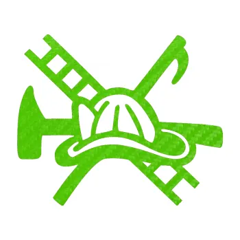 Samolepící dekorace SAMOLEPKA Hasič 005 levá (58 - 3D karbon zelený kawasaki) NA AUTO, NÁLEPKA, FÓLIE, POLEP, TUNING, VLASTNÍ TEXT, TISK, AUTOSAMOLEPKY.cz, POLEPY, OBRÁZEK, LOGO, SAMOLEPKY