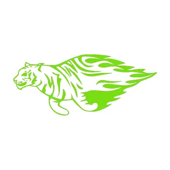 Samolepicí dekorace na vozidlo SAMOLEPKA Animal flames 021 levá tygr (04 - zelená kawasaki) NA AUTO, NÁLEPKA, FÓLIE, POLEP, TUNING, VLASTNÍ TEXT, TISK, AUTOSAMOLEPKY.cz, POLEPY, OBRÁZEK, LOGO, SAMOLEPKY