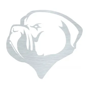 Polep vozidla Pes 116 levá pitbull (61 - škrábaný hliník) SAMOLEPKA NA AUTO, NÁLEPKA, FÓLIE, POLEP, TUNING, VLASTNÍ TEXT, TISK, AUTOSAMOLEPKY.cz, POLEPY, OBRÁZEK, LOGO, 3D STICKERS