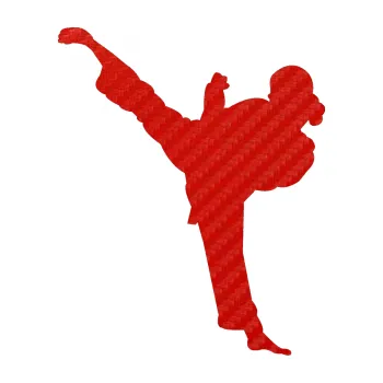 Polep vozidla Karate 012 levá (53 - 3D karbon červený) SAMOLEPKA NA AUTO, NÁLEPKA, FÓLIE, POLEP, TUNING, VLASTNÍ TEXT, TISK, AUTOSAMOLEPKY.cz, POLEPY, OBRÁZEK, LOGO, 3D STICKERS