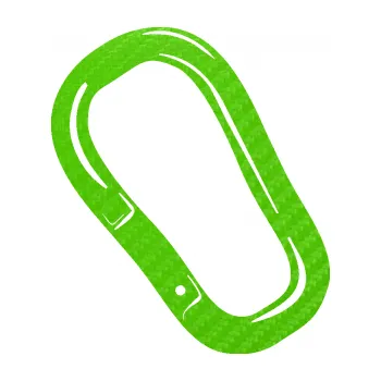 Samolepící dekorace SAMOLEPKA Karabina 001 levá alpinismus (58 - 3D karbon zelený kawasaki) NA AUTO, NÁLEPKA, FÓLIE, POLEP, TUNING, VLASTNÍ TEXT, TISK, AUTOSAMOLEPKY.cz, POLEPY, OBRÁZEK, LOGO, SAMOLEPKY