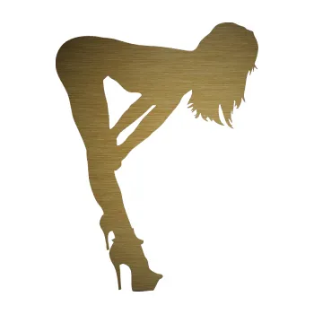 Polep vozidla Erotická žena 050 pravá (64 - škrábaný kov zlatý) SAMOLEPKA NA AUTO, NÁLEPKA, FÓLIE, POLEP, TUNING, VLASTNÍ TEXT, TISK, AUTOSAMOLEPKY.cz, POLEPY, OBRÁZEK, LOGO, 3D STICKERS