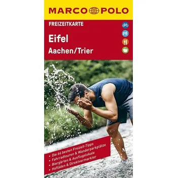 MARCO POLO Freizeitkarte Eifel, Aachen, Trier 1:120 000