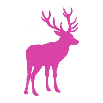 Samolepící dekorace Jelen 003 pravá (16 - růžová) SAMOLEPKA NA AUTO, NÁLEPKA, FÓLIE, POLEP, TUNING, VLASTNÍ TEXT, TISK, AUTOSAMOLEPKY.cz, POLEPY, OBRÁZEK, LOGO, 3D STICKERS