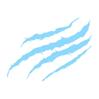 Samolepicí dekorace na vozidlo Drápanec 001 levá (03 - světle modrá) SAMOLEPKA NA AUTO, NÁLEPKA, FÓLIE, POLEP, TUNING, VLASTNÍ TEXT, TISK, AUTOSAMOLEPKY.cz, POLEPY, OBRÁZEK, LOGO, 3D STICKERS