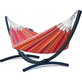 Zahradní nábytek POTENZA ocelový rám TYTAN 350kg + houpací síť PEREIRA DOUBLE Mandarin 220x160