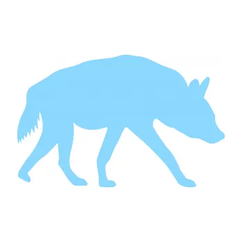 Samolepící dekorace Hyena 001 pravá (03 - světle modrá) SAMOLEPKA NA AUTO, NÁLEPKA, FÓLIE, POLEP, TUNING, VLASTNÍ TEXT, TISK, AUTOSAMOLEPKY.cz, POLEPY, OBRÁZEK, LOGO, 3D STICKERS