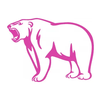 Samolepící dekorace SAMOLEPKA Lední medvěd 003 levá (16 - růžová) NA AUTO, NÁLEPKA, FÓLIE, POLEP, TUNING, VLASTNÍ TEXT, TISK, AUTOSAMOLEPKY.cz, POLEPY, OBRÁZEK, LOGO, SAMOLEPKY