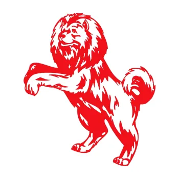 Polep vozidla SAMOLEPKA Pes 048 levá (10 - červená) NA AUTO, NÁLEPKA, FÓLIE, POLEP, TUNING, VLASTNÍ TEXT, TISK, AUTOSAMOLEPKY.cz, POLEPY, OBRÁZEK, LOGO, SAMOLEPKY