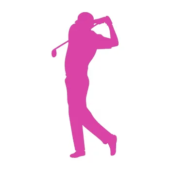 Polep vozidla SAMOLEPKA Golfista 005 levá (16 - růžová) NA AUTO, NÁLEPKA, FÓLIE, POLEP, TUNING, VLASTNÍ TEXT, TISK, AUTOSAMOLEPKY.cz, POLEPY, OBRÁZEK, LOGO, SAMOLEPKY