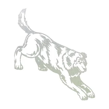 samolepka Pes 044 pravá (60 - pískované sklo) SAMOLEPKA NA AUTO, NÁLEPKA, FÓLIE, POLEP, TUNING, VLASTNÍ TEXT, TISK, AUTOSAMOLEPKY.cz, POLEPY, OBRÁZEK, LOGO, 3D STICKERS