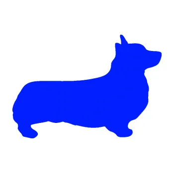 Polep vozidla SAMOLEPKA Pes 164 pravá Welsh Corgi Pembroke (19 - modrá dynamic) NA AUTO, NÁLEPKA, FÓLIE, POLEP, TUNING, VLASTNÍ TEXT, TISK, AUTOSAMOLEPKY.cz, POLEPY, OBRÁZEK, LOGO, SAMOLEPKY