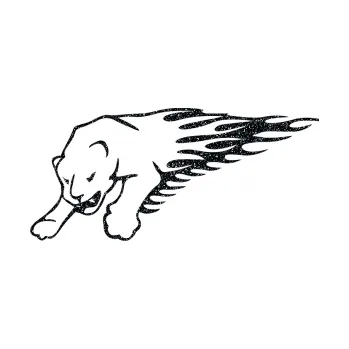 Samolepicí dekorace na vozidlo Animal flames 020 levá puma (85 - Ultra Metalic černá) SAMOLEPKA NA AUTO, NÁLEPKA, FÓLIE, POLEP, TUNING, VLASTNÍ TEXT, TISK, AUTOSAMOLEPKY.cz, POLEPY, OBRÁZEK, LOGO, 3D STICKERS