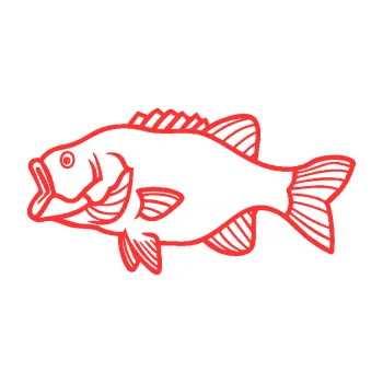 Polep vozidla SAMOLEPKA Ryba 015 levá (02 - světle červená) NA AUTO, NÁLEPKA, FÓLIE, POLEP, TUNING, VLASTNÍ TEXT, TISK, AUTOSAMOLEPKY.cz, POLEPY, OBRÁZEK, LOGO, SAMOLEPKY