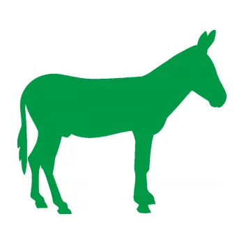 Samolepící dekorace Osel 002 pravá (12 - zelená) SAMOLEPKA NA AUTO, NÁLEPKA, FÓLIE, POLEP, TUNING, VLASTNÍ TEXT, TISK, AUTOSAMOLEPKY.cz, POLEPY, OBRÁZEK, LOGO, 3D STICKERS