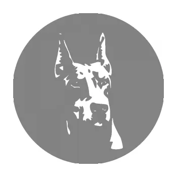 Polep vozidla Pes 142 pravá dobrman (17 - šedá) SAMOLEPKA NA AUTO, NÁLEPKA, FÓLIE, POLEP, TUNING, VLASTNÍ TEXT, TISK, AUTOSAMOLEPKY.cz, POLEPY, OBRÁZEK, LOGO, 3D STICKERS