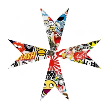 samolepka Maltézský kříž 002 (83 - Sticker bomb) SAMOLEPKA NA AUTO, NÁLEPKA, FÓLIE, POLEP, TUNING, VLASTNÍ TEXT, TISK, AUTOSAMOLEPKY.cz, POLEPY, OBRÁZEK, LOGO, 3D STICKERS