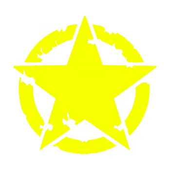 samolepka Hvězda US Army 003 narušená (70 - Fluorescentní žlutá) SAMOLEPKA NA AUTO, NÁLEPKA, FÓLIE, POLEP, TUNING, VLASTNÍ TEXT, TISK, AUTOSAMOLEPKY.cz, POLEPY, OBRÁZEK, LOGO, 3D STICKERS