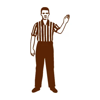 Samolepící dekorace SAMOLEPKA Rozhodčí 001 pravá (15 - hnědá) NA AUTO, NÁLEPKA, FÓLIE, POLEP, TUNING, VLASTNÍ TEXT, TISK, AUTOSAMOLEPKY.cz, POLEPY, OBRÁZEK, LOGO, SAMOLEPKY