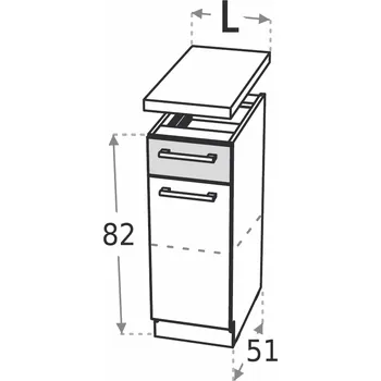 Kuchyňská skříňka Kuchyňská skříňka DUO DS3/1