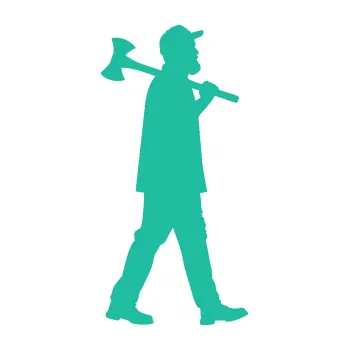 Samolepící dekorace Dřevorubec 002 pravá (25 - tyrkysová) SAMOLEPKA NA AUTO, NÁLEPKA, FÓLIE, POLEP, TUNING, VLASTNÍ TEXT, TISK, AUTOSAMOLEPKY.cz, POLEPY, OBRÁZEK, LOGO, 3D STICKERS