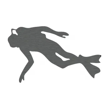 Polep vozidla SAMOLEPKA Potápěč 002 levá (62 - škrábaný titan) NA AUTO, NÁLEPKA, FÓLIE, POLEP, TUNING, VLASTNÍ TEXT, TISK, AUTOSAMOLEPKY.cz, POLEPY, OBRÁZEK, LOGO, SAMOLEPKY