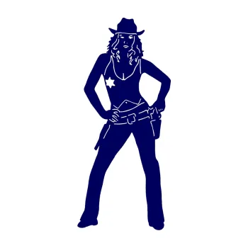 Samolepící dekorace SAMOLEPKA Kovbojka 001 levá (23 - tmavě modrá) NA AUTO, NÁLEPKA, FÓLIE, POLEP, TUNING, VLASTNÍ TEXT, TISK, AUTOSAMOLEPKY.cz, POLEPY, OBRÁZEK, LOGO, SAMOLEPKY