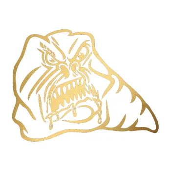 Samolepicí dekorace na vozidlo Červ pravá (43 - zlatá metalíza) SAMOLEPKA NA AUTO, NÁLEPKA, FÓLIE, POLEP, TUNING, VLASTNÍ TEXT, TISK, AUTOSAMOLEPKY.cz, POLEPY, OBRÁZEK, LOGO, 3D STICKERS