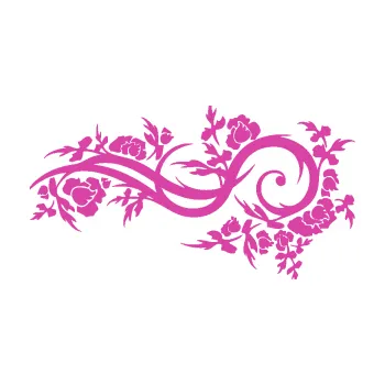 Samolepící dekorace Květina dekor 013 levá (16 - růžová) SAMOLEPKA NA AUTO, NÁLEPKA, FÓLIE, POLEP, TUNING, VLASTNÍ TEXT, TISK, AUTOSAMOLEPKY.cz, POLEPY, OBRÁZEK, LOGO, 3D STICKERS