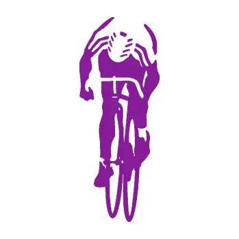 Polep vozidla SAMOLEPKA Cyklista 007 levá (14 - fialová) NA AUTO, NÁLEPKA, FÓLIE, POLEP, TUNING, VLASTNÍ TEXT, TISK, AUTOSAMOLEPKY.cz, POLEPY, OBRÁZEK, LOGO, SAMOLEPKY