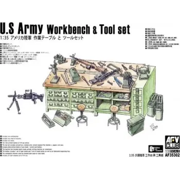 Plastikový model AFV Club 1/35 U.S. Army Workbench & Tool Set