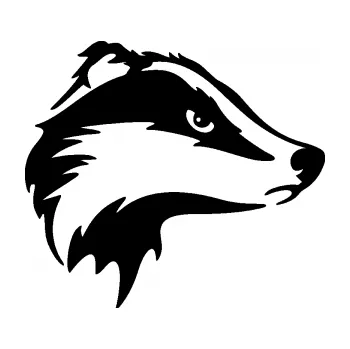 Samolepící dekorace SAMOLEPKA Jezevec 002 pravá (01 - černá) NA AUTO, NÁLEPKA, FÓLIE, POLEP, TUNING, VLASTNÍ TEXT, TISK, AUTOSAMOLEPKY.cz, POLEPY, OBRÁZEK, LOGO, SAMOLEPKY