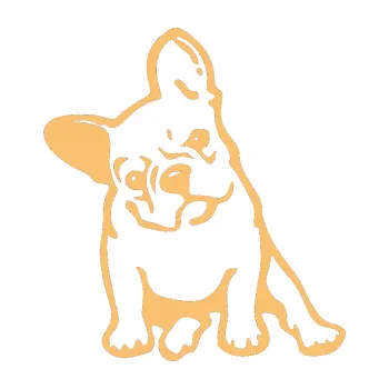 samolepka Pes 061 levá Francouzský buldoček (08 - béžová) SAMOLEPKA NA AUTO, NÁLEPKA, FÓLIE, POLEP, TUNING, VLASTNÍ TEXT, TISK, AUTOSAMOLEPKY.cz, POLEPY, OBRÁZEK, LOGO, 3D STICKERS