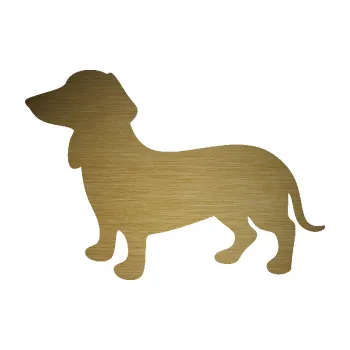 Polep vozidla SAMOLEPKA Pes 112 levá Jezevčík (64 - škrábaný kov zlatý) NA AUTO, NÁLEPKA, FÓLIE, POLEP, TUNING, VLASTNÍ TEXT, TISK, AUTOSAMOLEPKY.cz, POLEPY, OBRÁZEK, LOGO, SAMOLEPKY