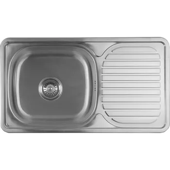 Kuchyňský dřez AQUALINE AQ7642B nerez + sifon